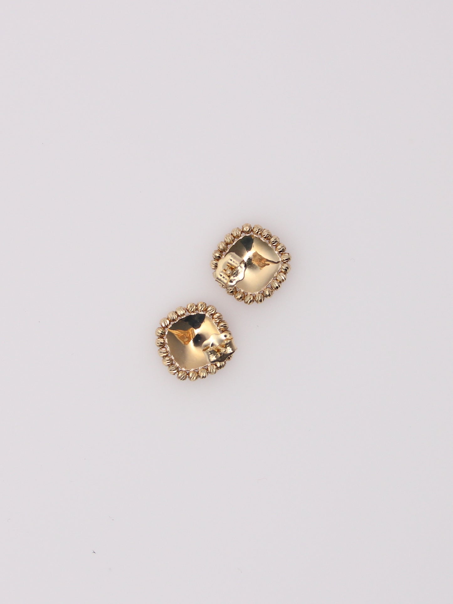 18K Two-Tone Mirror Earrings