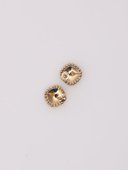 18K Two-Tone Mirror Earrings