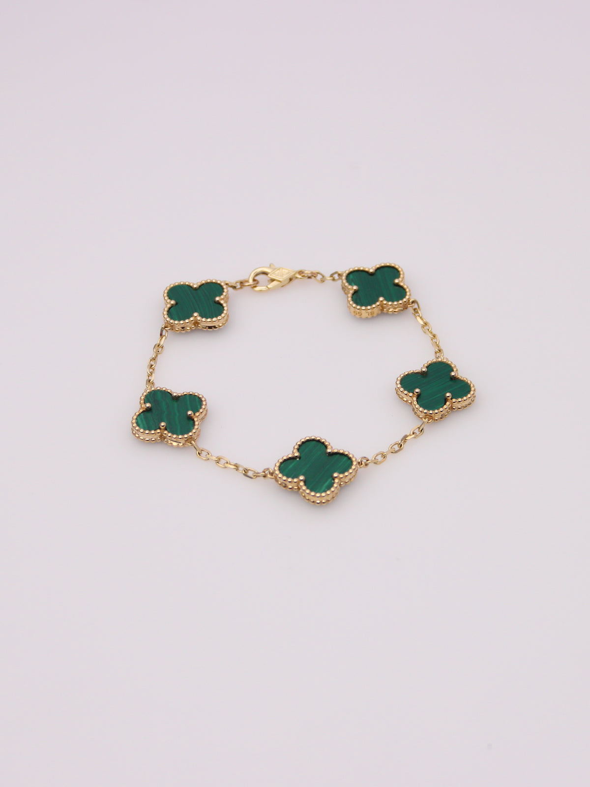 Malachite Clover Motif Bracelet