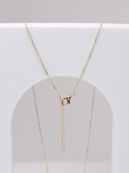 10k Yellow Gold Interlocking Heart Necklace