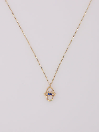 Hamsa Eye Pendant Necklace