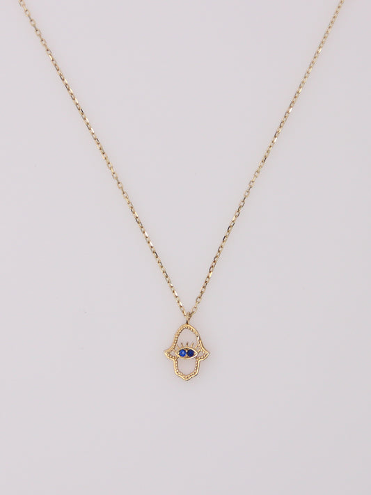 Hamsa Eye Pendant Necklace