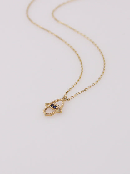 Hamsa Eye Pendant Necklace