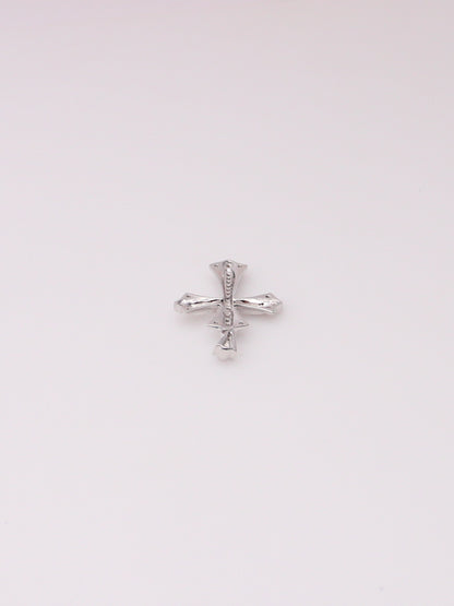 10K White Gold Diamond Cross Pendant