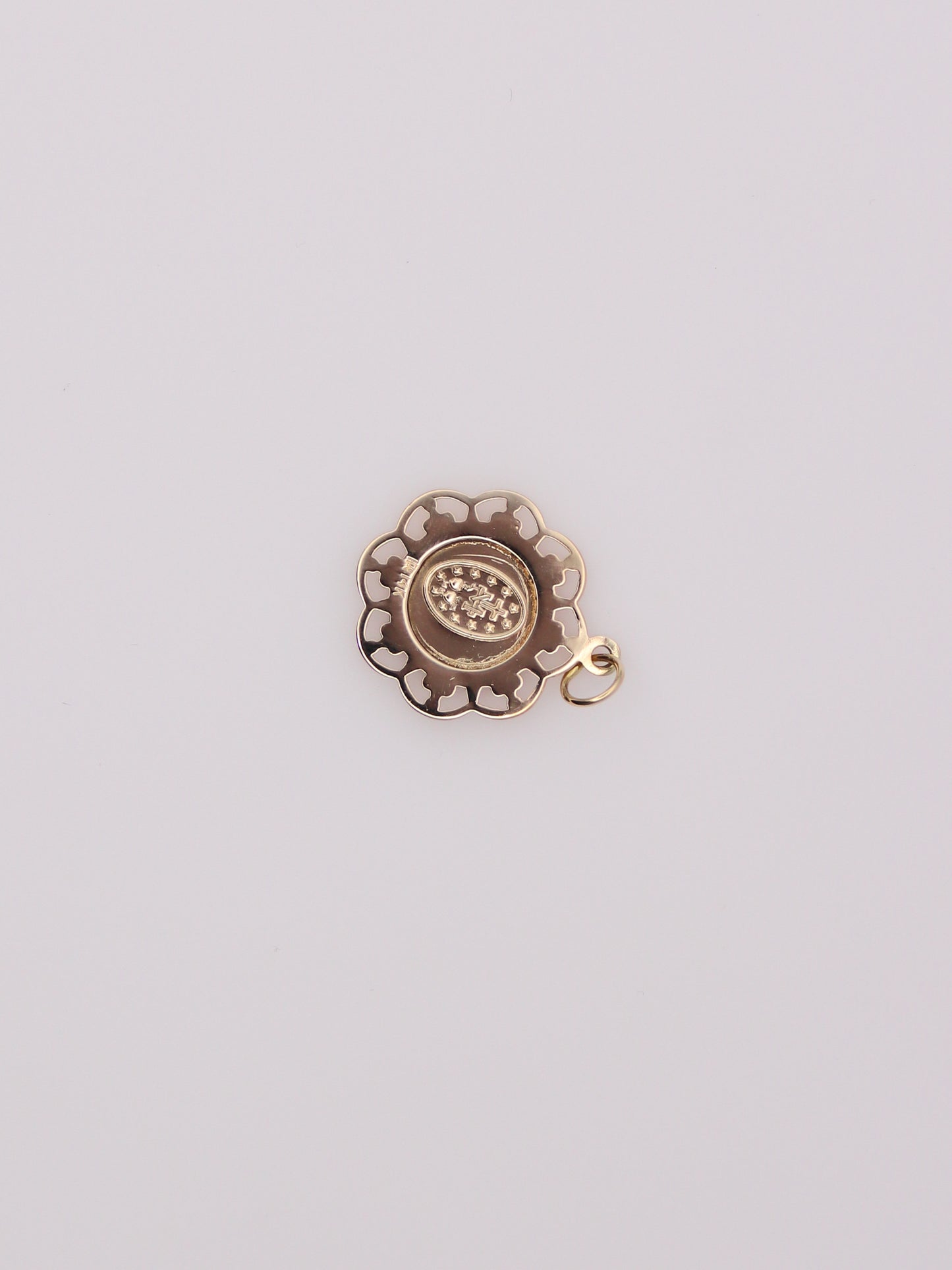 14K Yellow Gold Mary Pendant