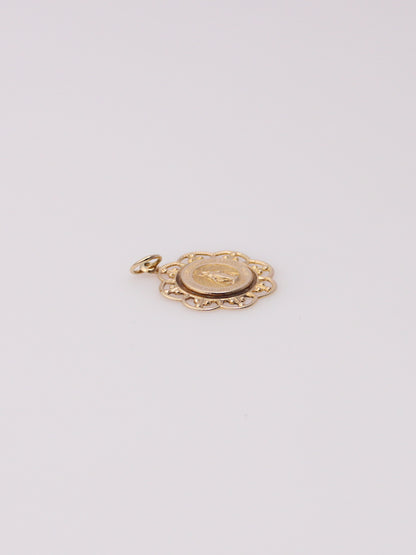 14K Yellow Gold Mary Pendant