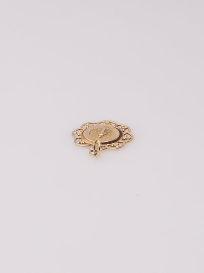 14K Yellow Gold Mary Pendant