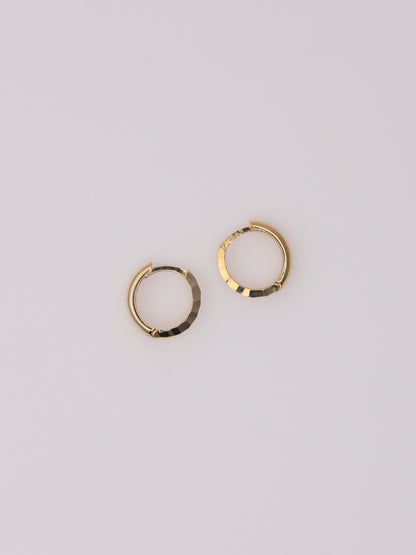 Faceted Snap Closure Hoops