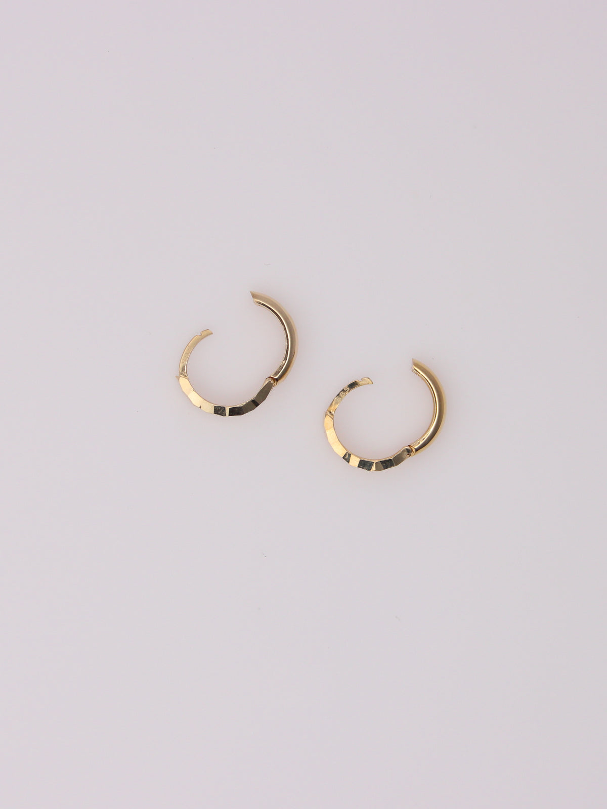 Faceted Snap Closure Hoops