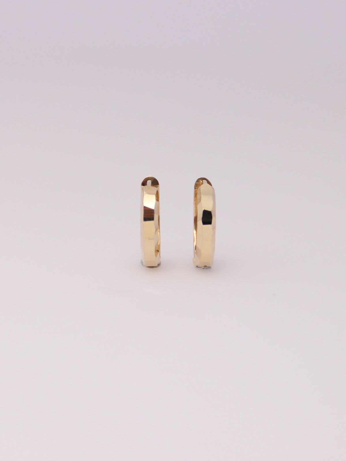 Faceted Snap Closure Hoops