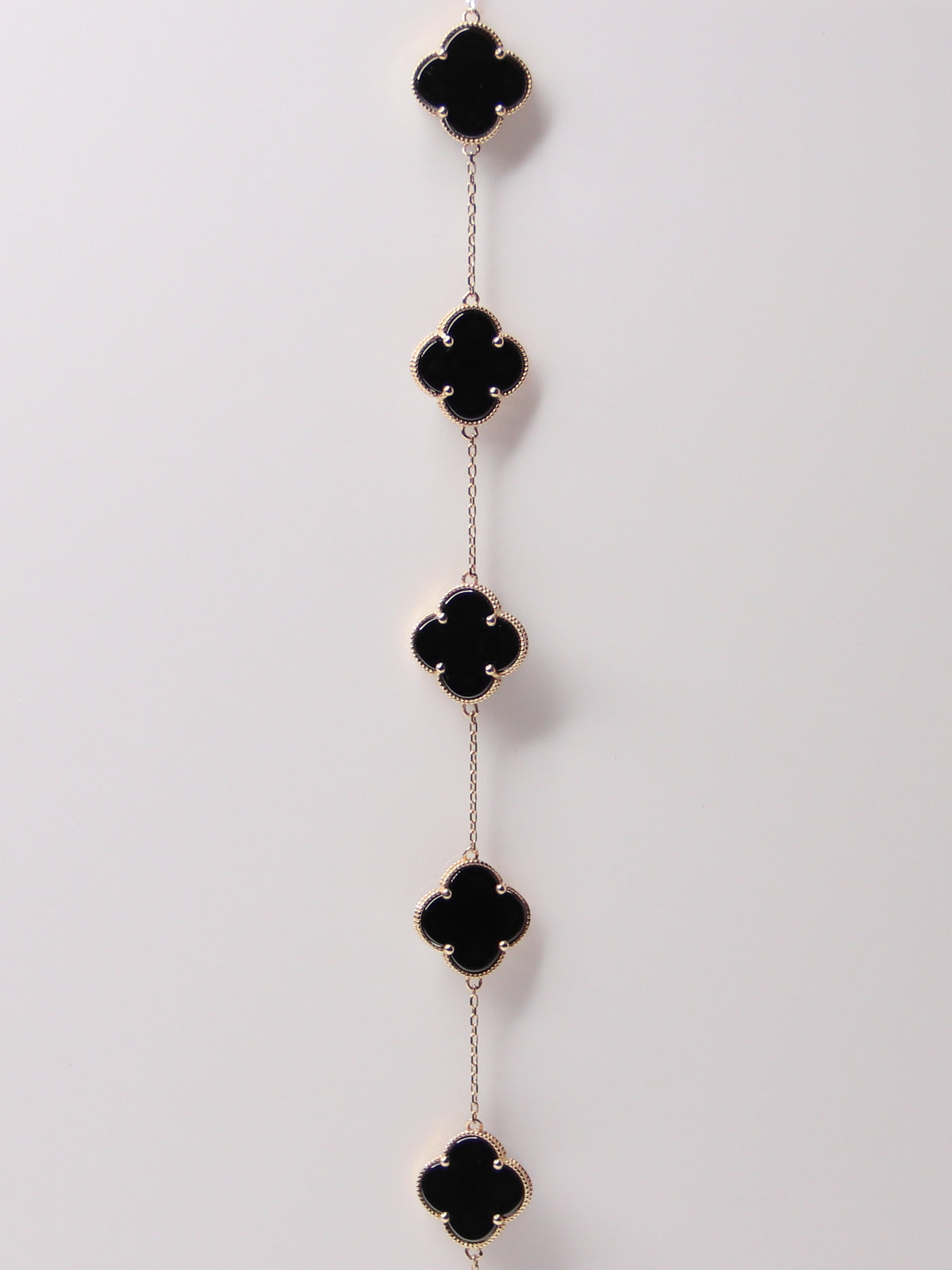Onyx Clover Motif Bracelet