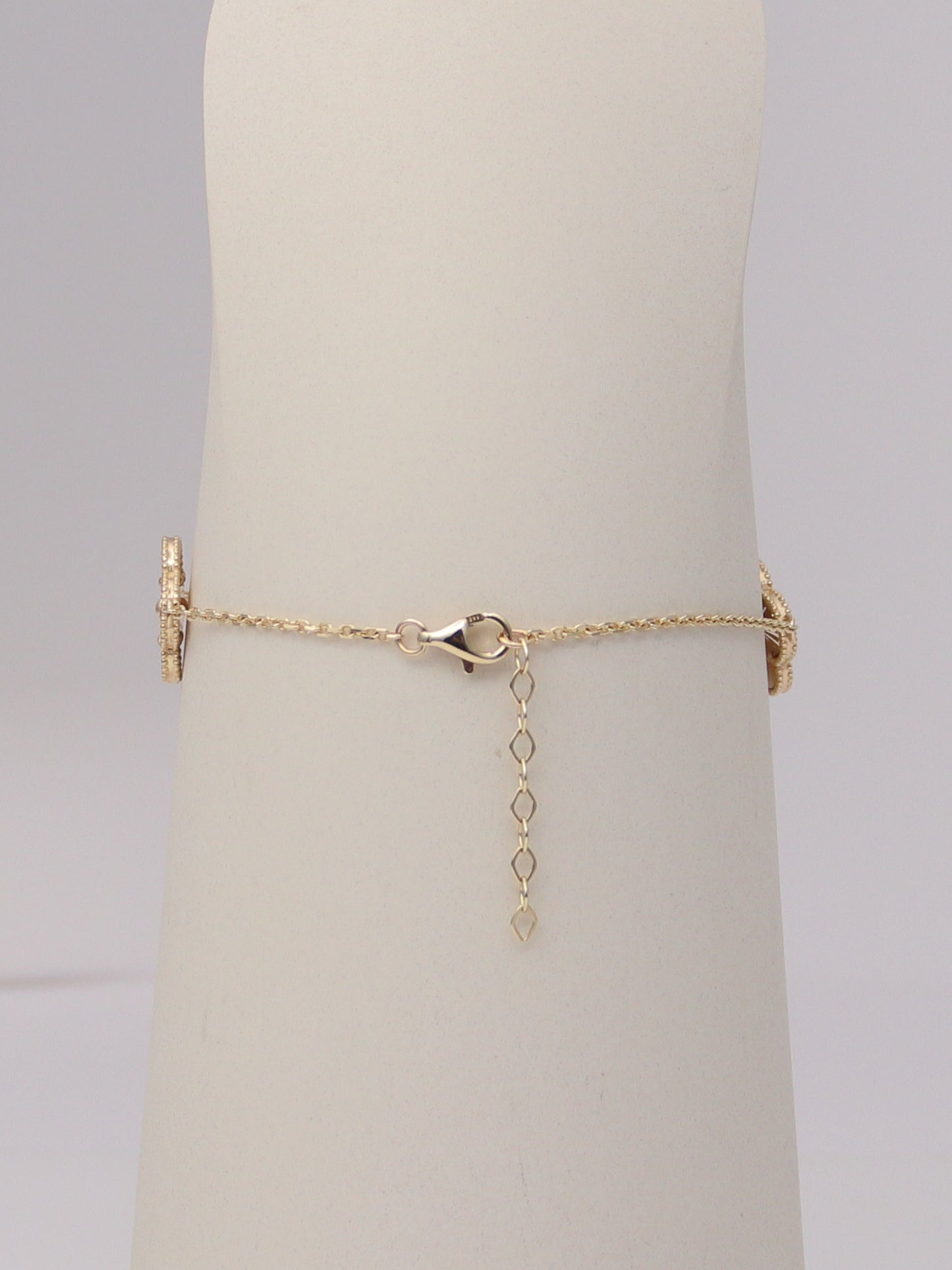 Guilloché Clover Motif Bracelet
