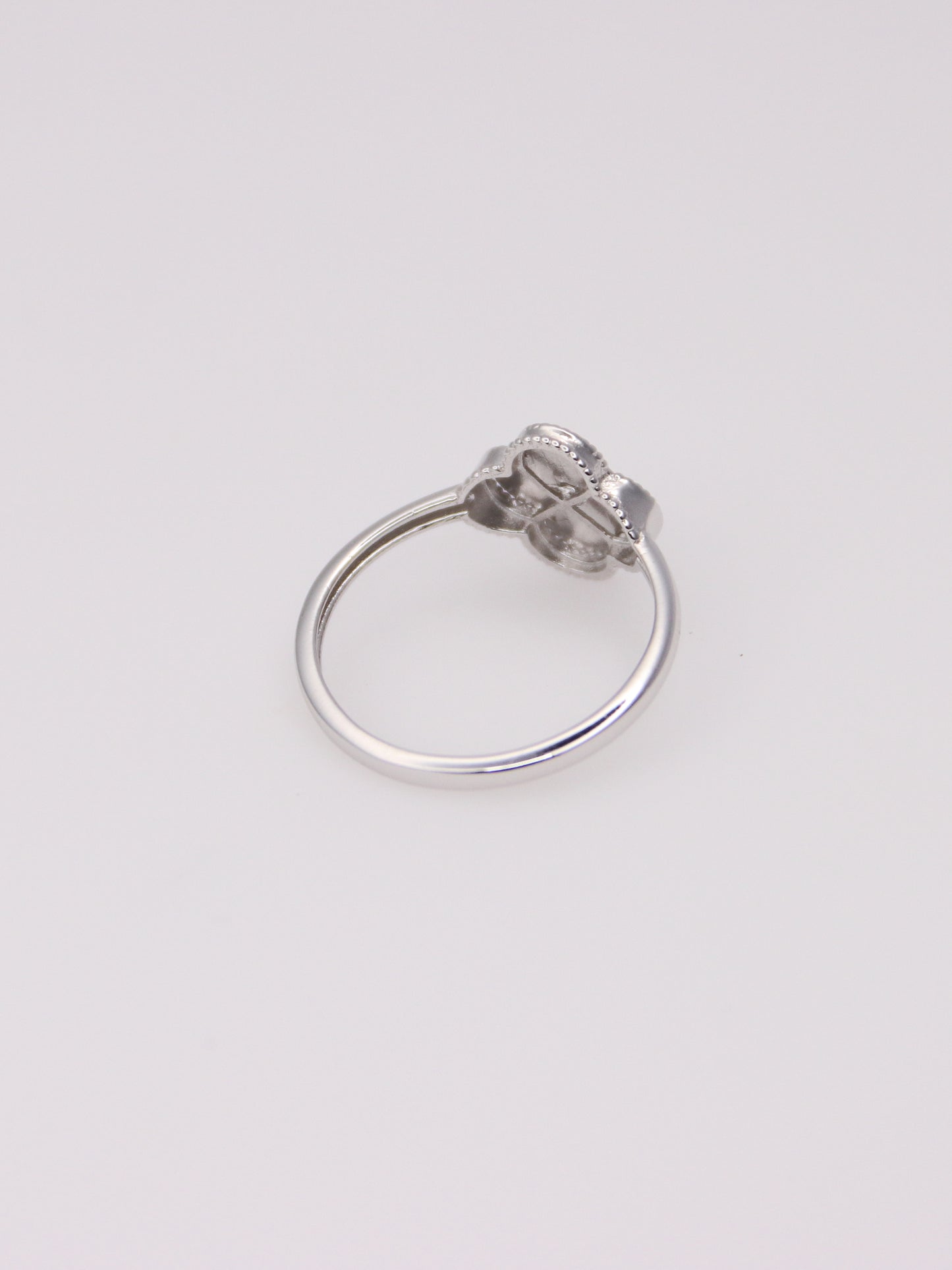 Guilloché Clover Ring