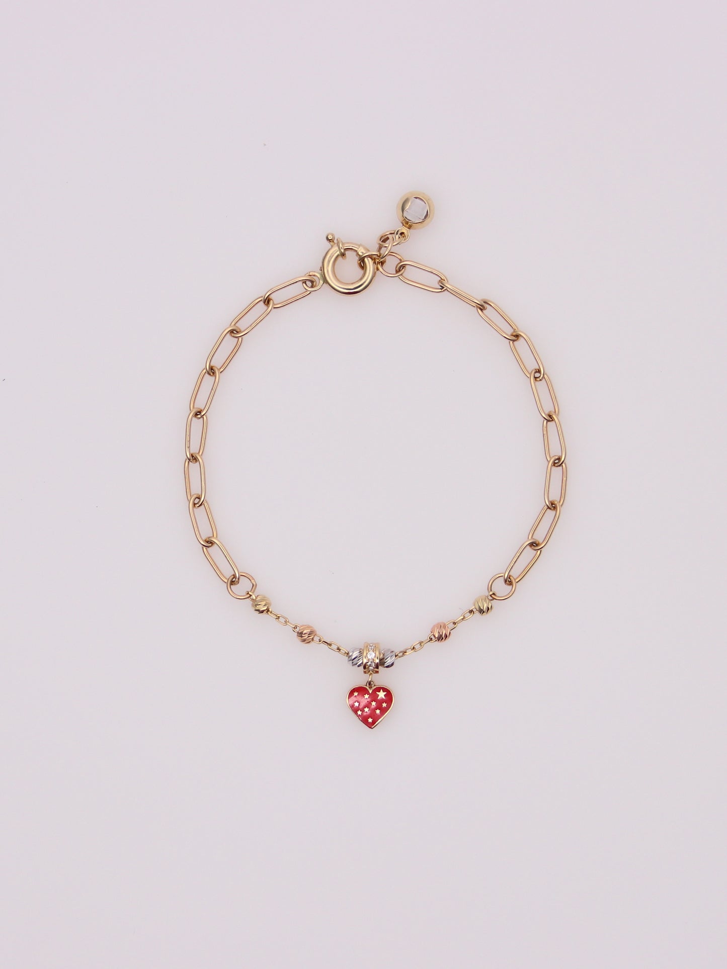 Paperclip Heart Charm Bracelet