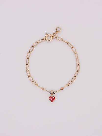 Paperclip Heart Charm Bracelet