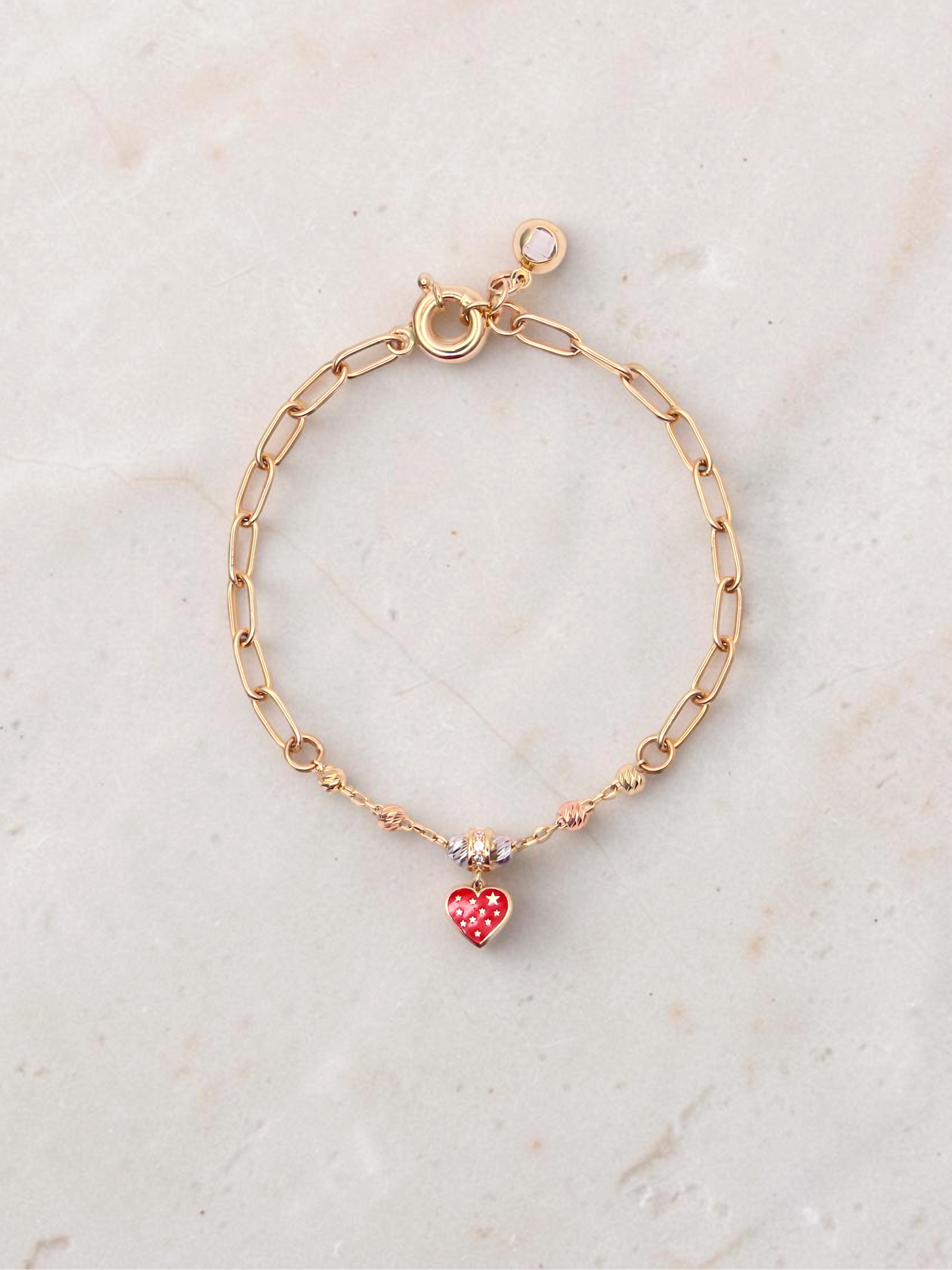 Paperclip Heart Charm Bracelet