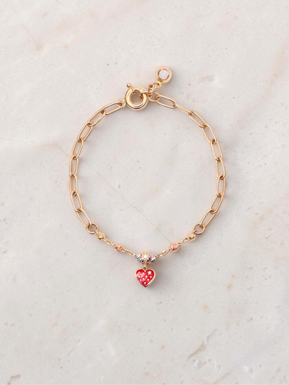 Paperclip Heart Charm Bracelet