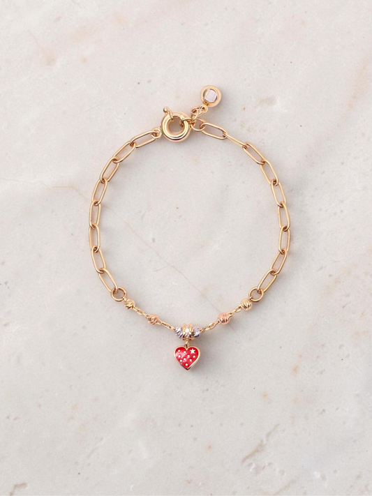 Paperclip Heart Charm Bracelet