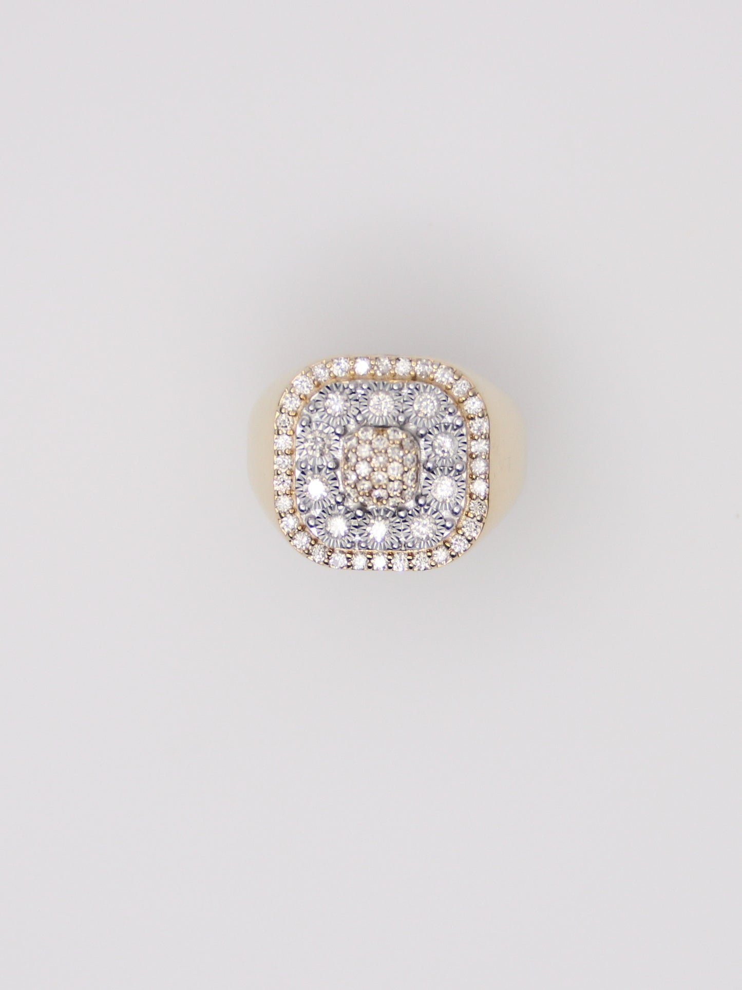 10K Yellow Gold Diamond Cluster Ring