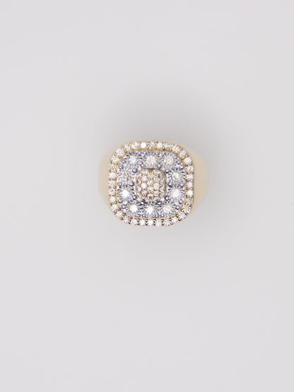 10K Yellow Gold Diamond Cluster Ring