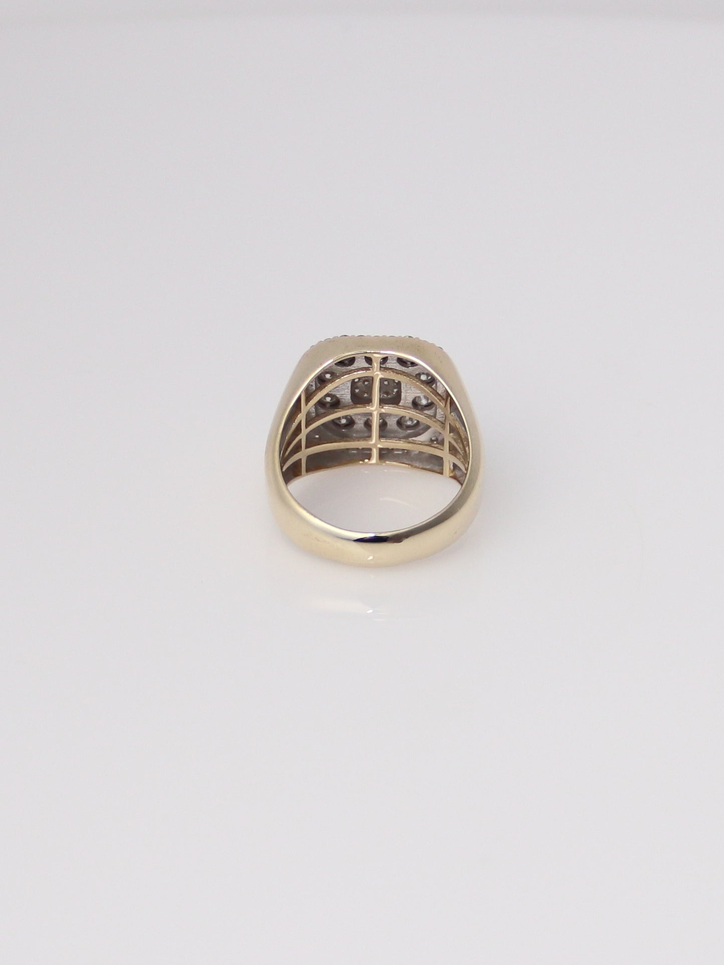 10K Yellow Gold Diamond Cluster Ring