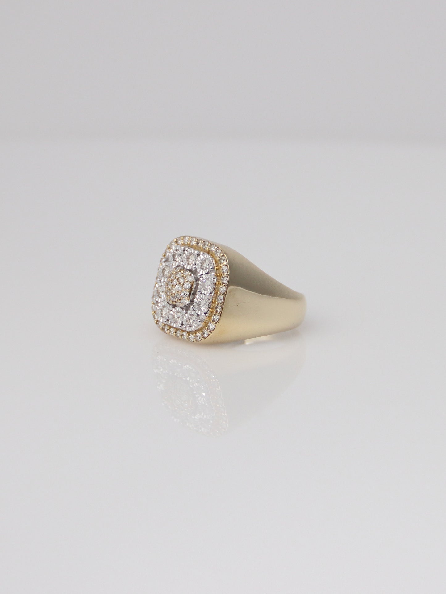10K Yellow Gold Diamond Cluster Ring