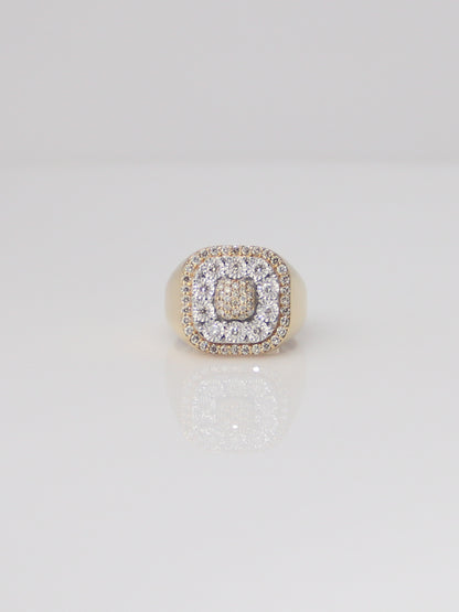 10K Yellow Gold Diamond Cluster Ring