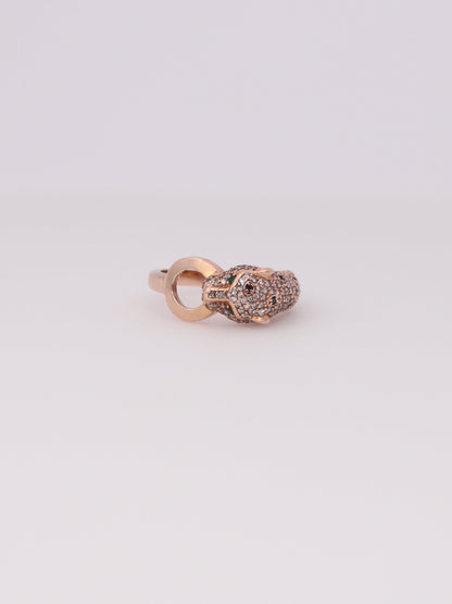 14K Rose Gold Effy Leopard Emerald and Diamond Ring