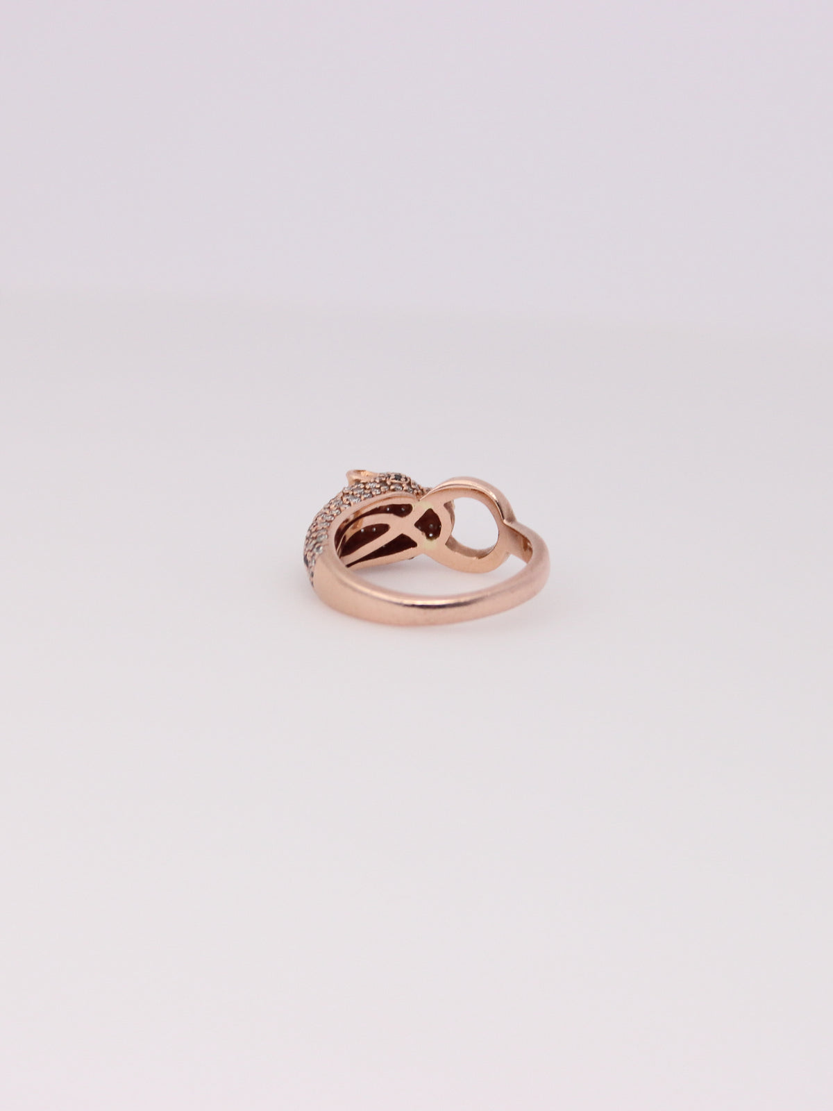 14K Rose Gold Effy Leopard Emerald and Diamond Ring