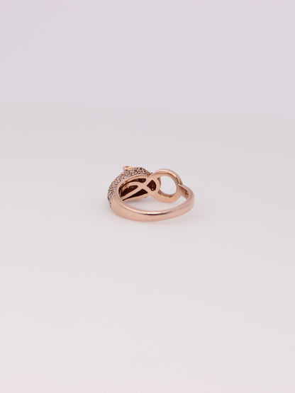 14K Rose Gold Effy Leopard Emerald and Diamond Ring