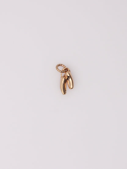 10K Rose Gold Ballet Slippers Pendant