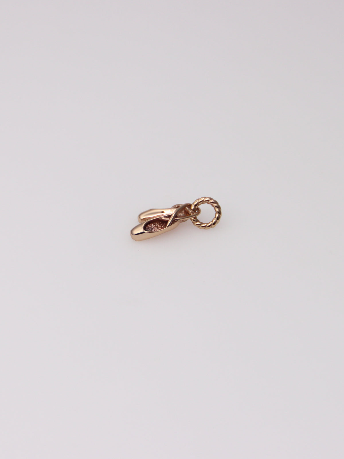 10K Rose Gold Ballet Slippers Pendant