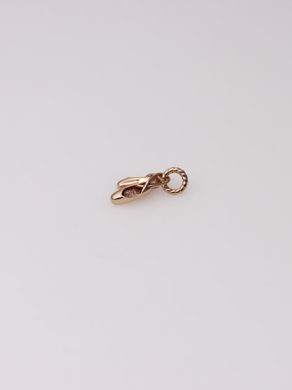 10K Rose Gold Ballet Slippers Pendant