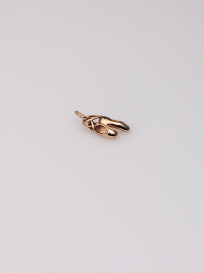 10K Rose Gold Ballet Slippers Pendant