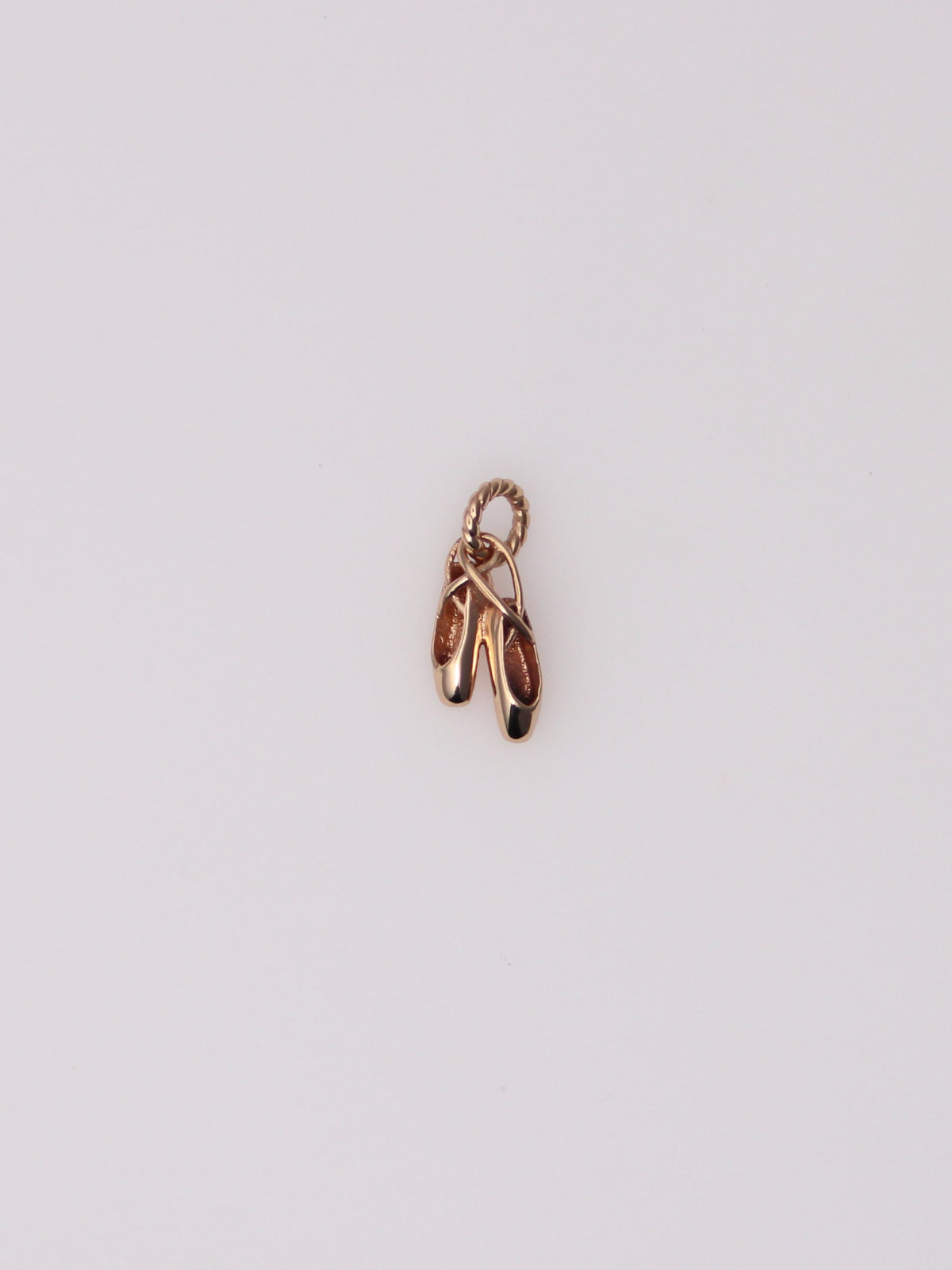 10K Rose Gold Ballet Slippers Pendant