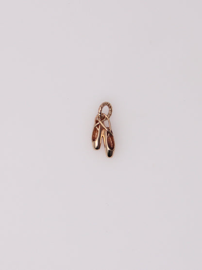 10K Rose Gold Ballet Slippers Pendant