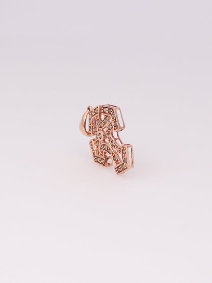 10K Rose Gold Chocolate Diamond Cross Pendant