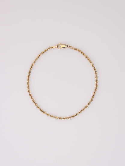 10K Yellow Gold Rope Bracelet