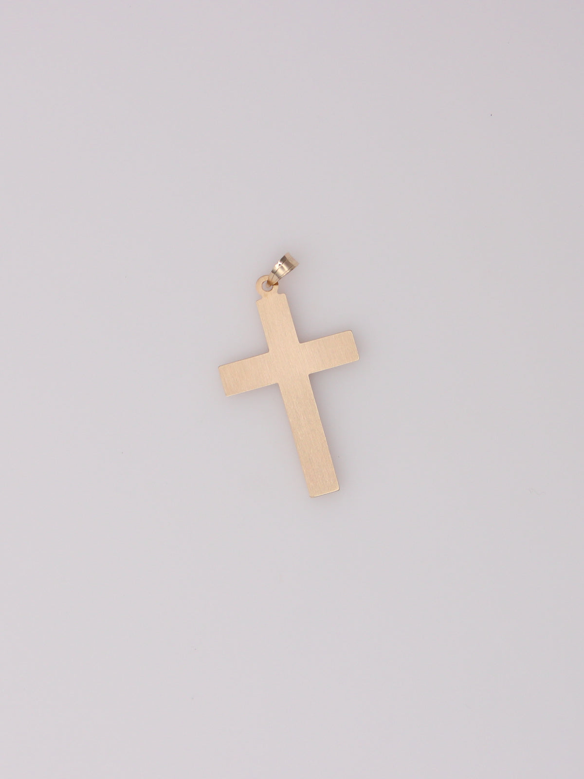 14K Two Tone Dove Cross Pendant
