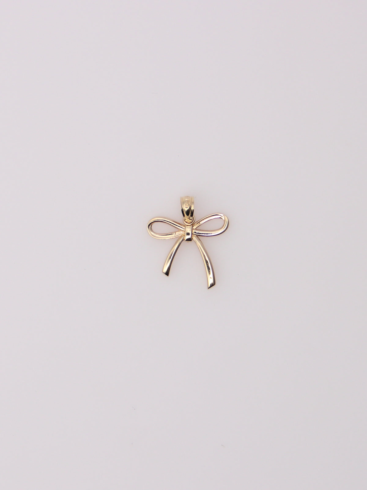14K Yellow Gold Bow Pendant