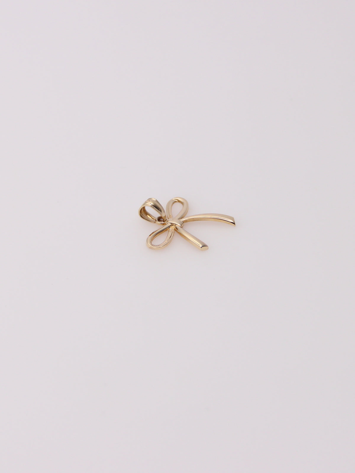 14K Yellow Gold Bow Pendant