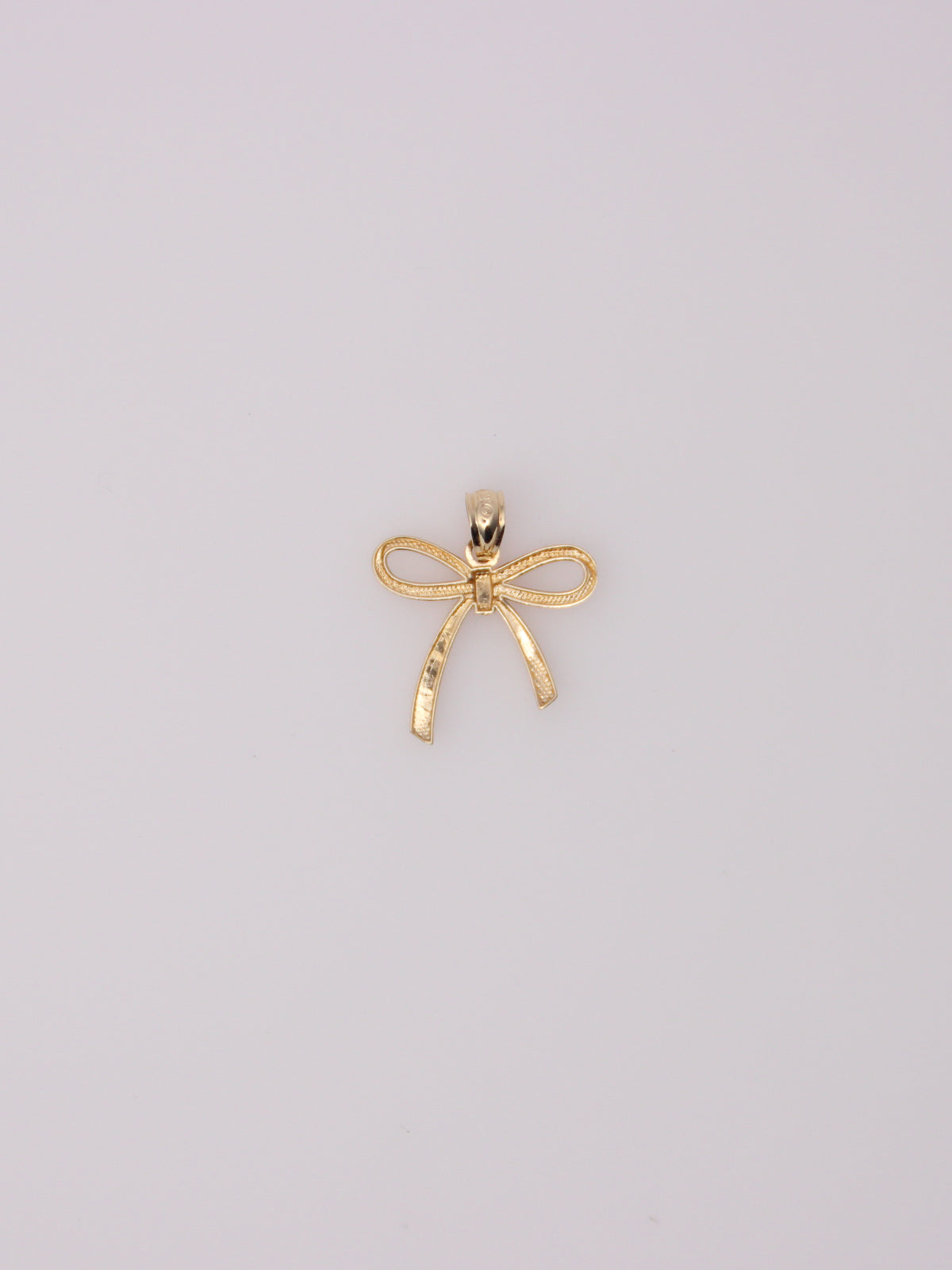 14K Yellow Gold Bow Pendant