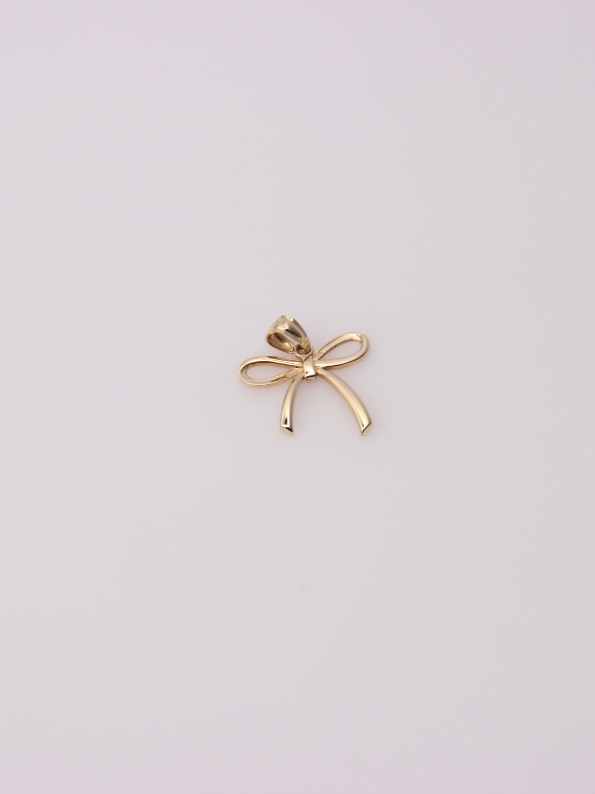 14K Yellow Gold Bow Pendant