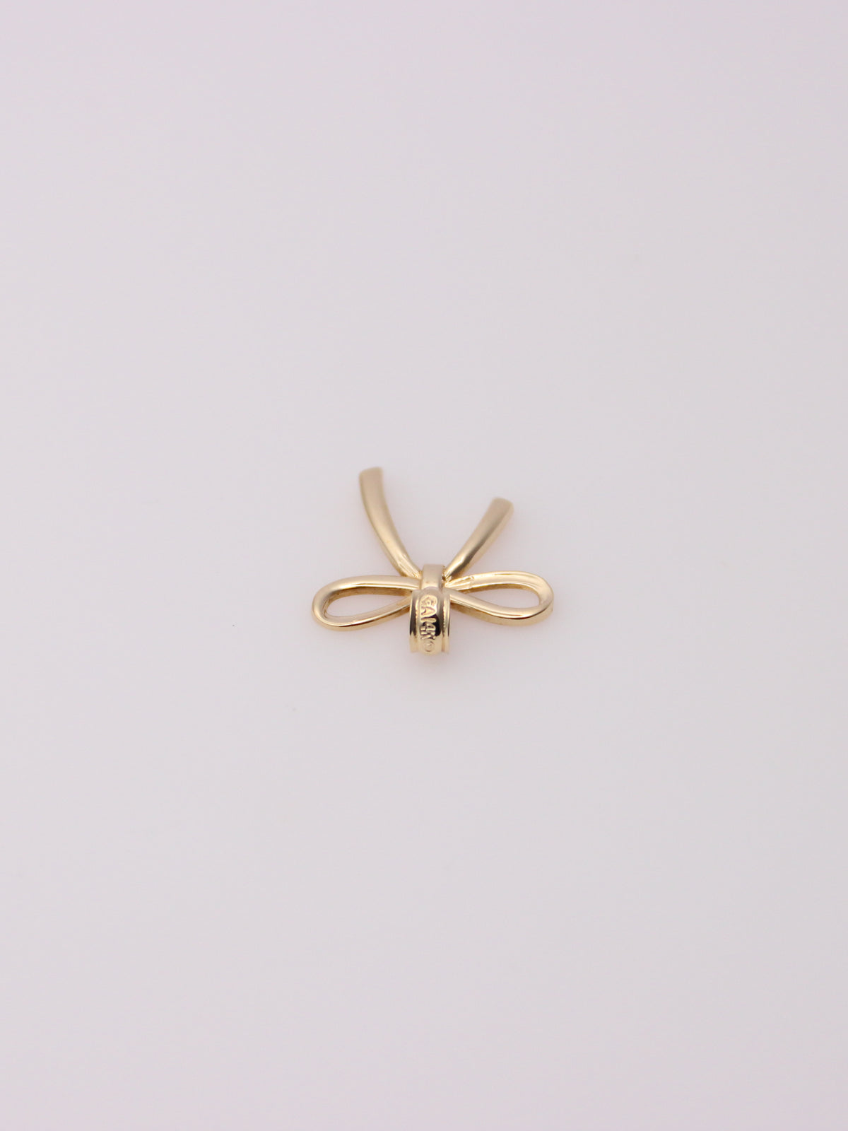 14K Yellow Gold Bow Pendant