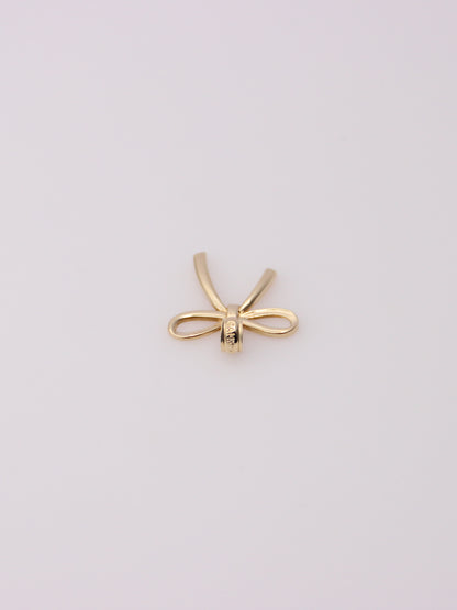 14K Yellow Gold Bow Pendant