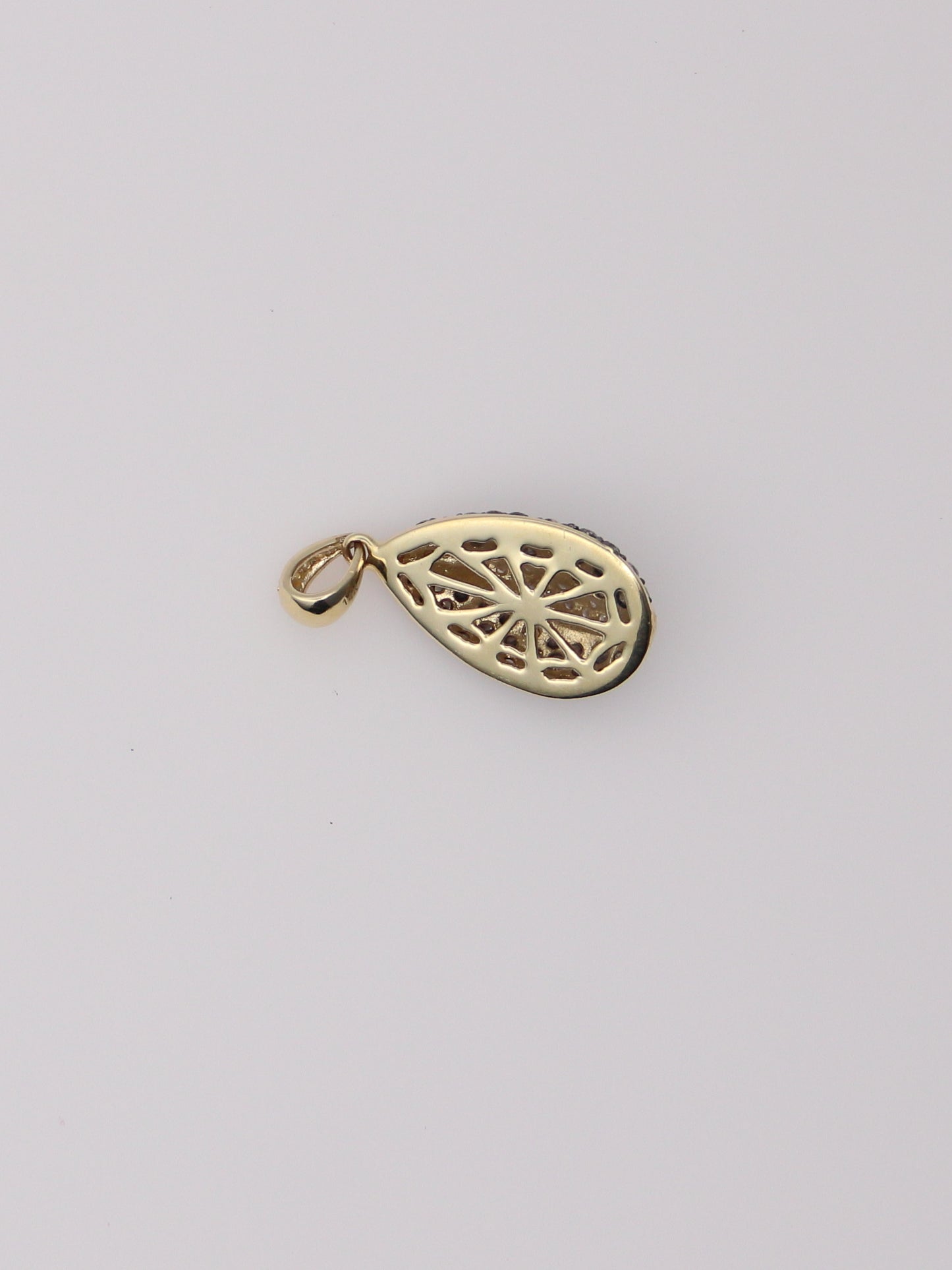 14K Yellow Gold Chocolate Diamond Pendant