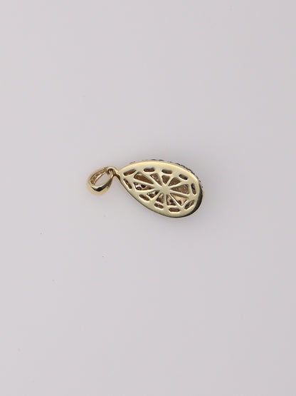 14K Yellow Gold Chocolate Diamond Pendant