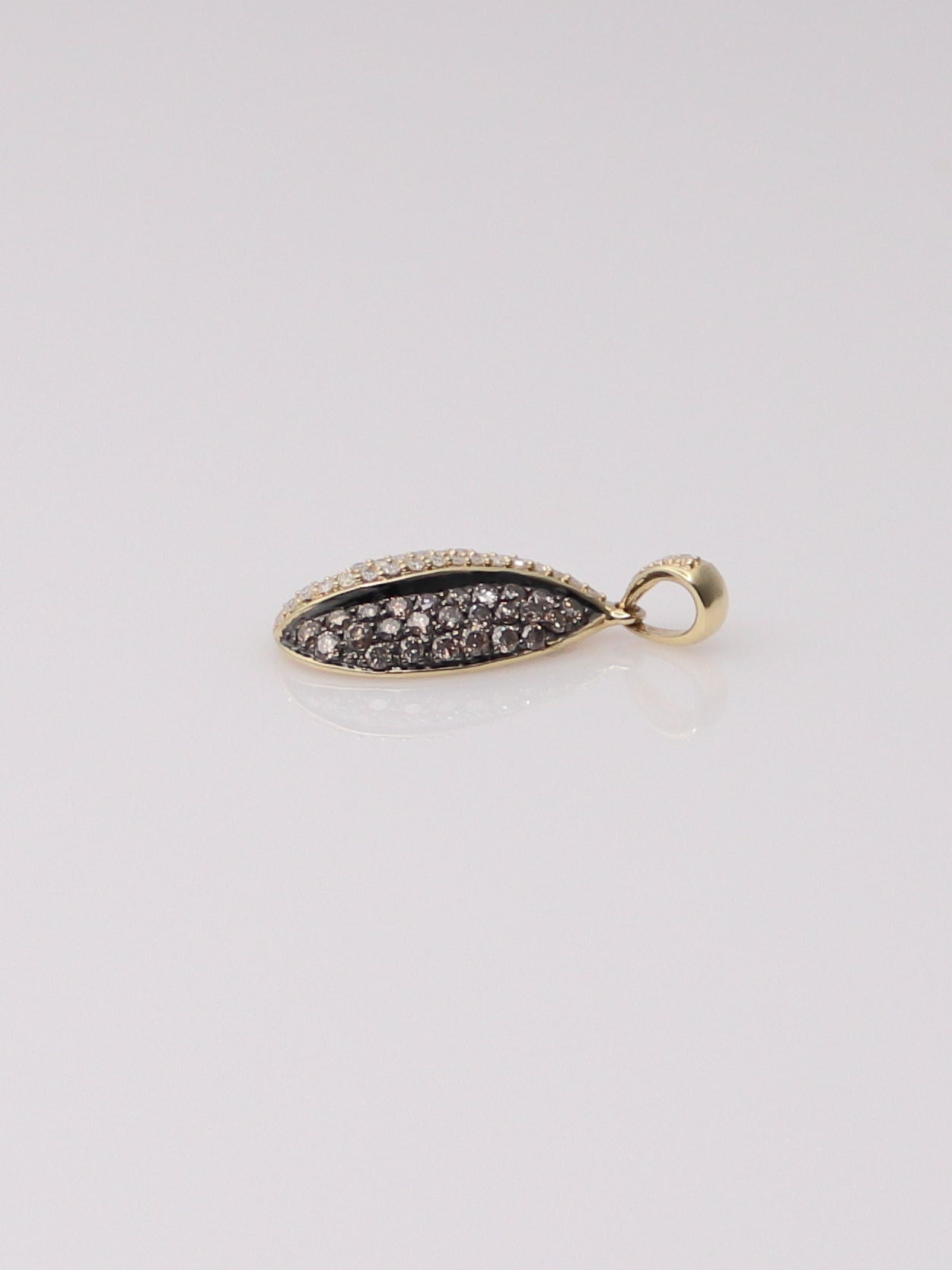 14K Yellow Gold Chocolate Diamond Pendant