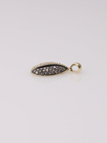 14K Yellow Gold Chocolate Diamond Pendant