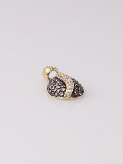 14K Yellow Gold Chocolate Diamond Pendant